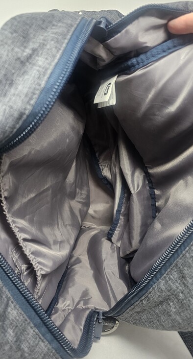 NWOT LUG Puddle Jumper Overnight Weekend Gym Tote Bag Brushed Heather Gray Blue - Picture 5 of 11